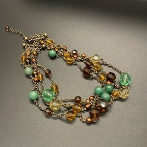 Vintage Lia Sophia Multistrand, Chunky Beaded Necklace